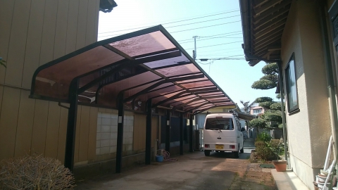 千葉県K市　『カーポート屋根』修理工事